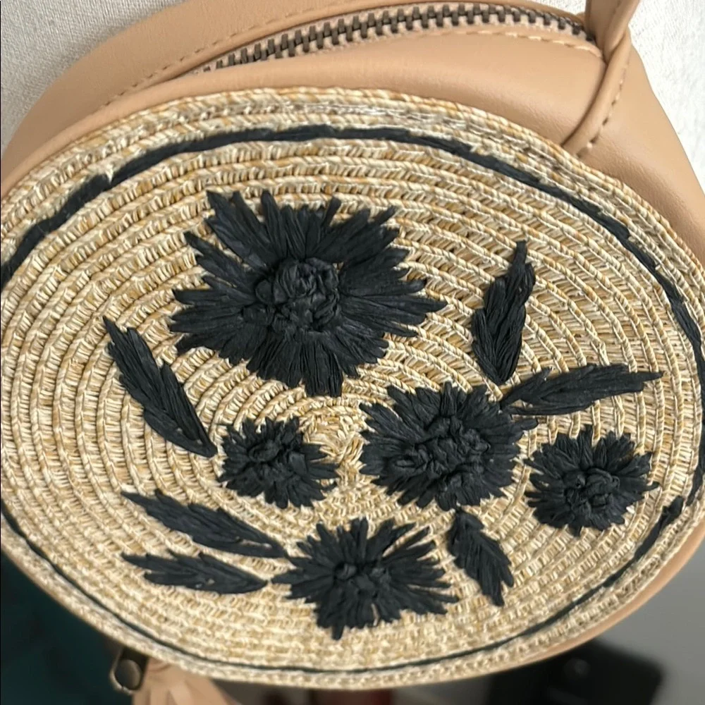 Boho Round Floral Bag Detailed Embroidered Round Crossbody  Final Sale - Picture 6 of 8